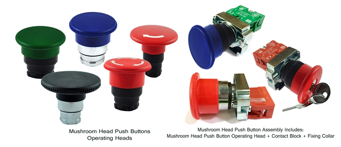 Mushroom Head Push Buttons