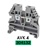 304132...FEED-THROUGH TERMINAL AVK 4, 600V, 6MM WIDTH, 26-10AWG UL,  30AMP, GREEN COLOR