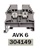 304149...FEED-THROUGH TERMINAL AVK 6, 8MM WIDTH, 26-8AWG UL,  600V 50AMP, BEIGECOLOR