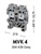 304439...MVK 4 MINI TERMINAL FOR MR15 RAILS, 6MM WIDTH, 26-10AWG UL, 300V 30AMP, GREY COLOR