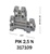 317109...SCREW TYPE DOUBLE-DECK TERMINAL, PIK 2,5 N - 5MM WIDTH, 26-12AWG UL,  300V 20AMP, GREY COLOR