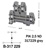 317229...SCREW TYPE DOUBLE-DECK TERMINAL, PIK 2,5 ND-B, 5MM WIDTH, 26-12AWG UL,  300V 20AMP, GREY COLOR