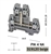 319120...SCREW TYPE DOUBLE-DECK TERMINAL, PIK 4 NK, 300V, 6MM WIDTH, 26-10AWG UL, 30AMP, BEIGE COLOR