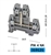 319121...SCREW TYPE DOUBLE-DECK TERMINAL, PIK 4 NK, 300V, 6MM WIDTH, 26-10AWG UL, 30AMP, BLUE COLOR