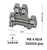 319219...SCREW TYPE DOUBLE-DECK TERMINAL, PIK 4 ND (A), 300V, 6MM WIDTH, 26-10AWG UL, 30AMP, GREY COLOR