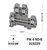 319229...SCREW TYPE DOUBLE-DECK TERMINAL, PIK 4 ND (B), 300V, 6MM WIDTH, 26-10AWG UL, 30AMP, GREY COLOR