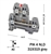 319319...SCREW TYPE DOUBLE-DECK TERMINAL, PIK 4 NLD-24VAC, 6MM WIDTH, 26-10AWG UL, 30AMP,  GREY COLOR