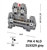 319329...SCREW TYPE DOUBLE-DECK TERMINAL, PIK 4 NLD-24VDC, 6MM WIDTH, 26-10AWG UL, 30AMP, GREY COLOR