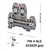 319429...SCREW TYPE DOUBLE-DECK TERMINAL, PIK 4 NLD-48VDC, 6MM WIDTH, 26-10AWG UL, 30AMP, GREY COLOR