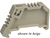 495040...END BRACKET KD3 BEIGE, SCREW TYPE