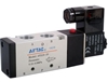 4V31010BT...4V300 AIRTAC Single Solenoid Valve, 5/2 way, spring return, 3/8' port, 24VDC