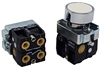 BA1-E-1...WHITE FLUSH PUSH BUTTON, 1 PC NON-PASSING VALVE & 1 PC PASSING VALVE, <B>10-32 FEMALE THREADED FITTING</B>