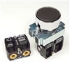 BA2-A-1...BLACK FLUSH PUSH BUTTON, 1 PC NON-PASSING VALVE, <b>10-32 FEMALE THREADED FITTING </b>