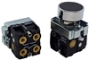 BA2-E-1...BLACK FLUSH PUSH BUTTON, 1 PC NON-PASSING VALVE & 1 PC PASSING VALVE, <B>10-32 FEMALE THREADED FITTING</B>