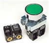 BA3-A-1...GREEN FLUSH PUSH BUTTON, 1 PC NON-PASSING VALVE, <b>10-32 FEMALE THREADED FITTING </b>