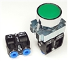 BA3-A-2...GREEN FLUSH PUSH BUTTON, 1 PC NON-PASSING VALVE, <b>5/32" TUBE OD PUSH-IN FITTING </b>