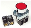 BA4-A-1...RED FLUSH PUSH BUTTON, 1 PC NON-PASSING VALVE, <b>10-32 FEMALE THREADED FITTING </b>