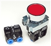 BA4-A-2...RED FLUSH PUSH BUTTON, 1 PC NON-PASSING VALVE, <b>5/32" TUBE OD PUSH-IN FITTING </b>