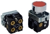 BA4-E-1...RED FLUSH PUSH BUTTON, 1 PC NON-PASSING VALVE & 1 PC PASSING VALVE, <B>10-32 FEMALE THREADED FITTING</B>