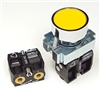 BA5-A-1...YELLOW FLUSH PUSH BUTTON, 1 PC NON-PASSING VALVE, <b>10-32 FEMALE THREADED FITTING </b>