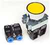 BA5-A-2...YELLOW FLUSH PUSH BUTTON, 1 PC NON-PASSING VALVE, <b>5/32" TUBE OD PUSH-IN FITTING </b>