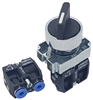 BD2-A-2..2 POSITION SELECTOR SWITCH ASSEMBLY,  <b>DETENTED,</b>1 PC NON-PASSING VALVE, <B>5/32" OD PUSH IN FITTING</B>