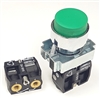 BL3-A-1...GREEN PROJECTING PUSH BUTTON, 1 PC NON-PASSING VALVE, <B>10-32 FEMALE THREADED FITTING</B>