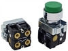 BL3-E-1...GREEN PROJECTING PUSH BUTTON, 1 PC NON-PASSING & 1 PASSING VALVE, <B>10-32 FEMALE THREADED FITTING</B>