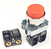 BL4-A-1...RED PROJECTING PUSH BUTTON, 1 PC NON-PASSING VALVE, <B>10-32 FEMALE THREADED FITTING</B>