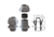 BS-11...CABLE GLANDS, PG THREADED (METRIC/MM), POLYAMIDE, PG 7, RAL 7035 (LIGHT GREY) COLOR