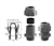 BS-21...CABLE GLANDS, PG THREADED (METRIC/MM), POLYAMIDE, PG 7, RAL 9005 (BLACK)  COLOR