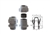 BSPB-12...CABLE GLANDS, NPT THREAD (INCH), POLYAMIDE, NPT 1/2", RAL 7035 (LIGHT GREY) COLOR, <B>CLAMPING RANGE 0.236 - 0.472</B>