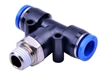 NPEB1/2-1/2...AIRTAC NPEB PUSH TO CONNECT FITTING MALE BRANCH TEE, 1/2" TUBE, NPT 1/2 THREADED CONNECTION <B>ORDER IN QUANTITIES OF 10PCS <B/>