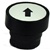 RB2-BA3347...FLUSH PUSH BUTTON, SPRING RETURN WITH BLACK METAL BEZEL, NON-ILLUMINATED, BLACK ARROW ON WHITE BASE