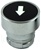 RB2-BA335...FLUSH PUSH BUTTON, SPRING RETURN, NON-ILLUMINATED, WHITE ARROW ON BLACK BASE