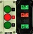 RC-3P321...3 STATION BOX, PLASTIC, SPRING RETURN, FLUSH PUSH BUTTON,  N-O + N-C + N-O CONTACT,  GREEN UP, RED STOP, GREEN DOWN MARKING ON LEGEND