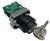 RCB2-BG671...2 POSITION KEY SWITCH ASSEMBLY - INCLUDES OPERATING HEAD (SPRING RETURN R-L, LH POSITION, BLACK METAL BEZEL BASE) + FIXING COLLAR + N-O CONTACT