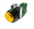 RCB2-BL571...PROJECTING PUSH BUTTON ASSEMBLY INCLUDES: PROJECTING PUSH BUTTON OPERATING HEAD (YELLOW WITH BLACK METAL BEZEL) + FIXING COLLAR + N-O CONTACT