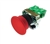 RCB2-BR471...60MM RED MUSHROOM HEAD PUSH BUTTON ASSEMBLY: INCLUDES MUSHROOM HEAD OPERATING PUSH BUTTON + FIXING COLLAR + N-O CONTACT