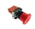 RCB2-BS5472...40MM RED TURN-TO-RELEASE MUSHROOM HEAD PUSH BUTTON ASSEMBLY: INCLUDES MUSHROOM HEAD OPERATING PUSH BUTTON IN BLACK METAL BEZEL + FIXING COLLAR + N-C CONTACT