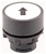 RP2-BA334...FLUSH PLASTIC PUSH BUTTON, SPRING RETURN, BLACK ARROW ON WHITE