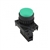 S2PR-E1GA...Ø22/25MM RAISED ROUND PUSH BUTTON ASSEMBLY, GREEN NON-ILLUMINATED, AUTO SPRING RETURN, ONE NORMALLY OPEN CONTACT