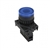 S2PR-P3BBD...Ø22/25 ROUND PUSH BUTTON, EXTENDED TYPE, ONE LED BLOCK 12-24V DC/AC,  ONE NORMALLY CLOSED CONTACT, ILLUMINATED BLUE