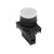 S2PR-P3WBL...Ø22/25 ROUND PUSH BUTTON, EXTENDED TYPE, ONE LED BLOCK 110-220VAC,  ONE NORMALLY CLOSED CONTACT, ILLUMINATED WHITE