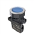 S3PF-P1BA...Ø30 FLAT ROUND PUSH BUTTON ASSEMBLY, FLUSH, EXTENDED, NON-ILLUMINATED, SPRING RETURN, BLUE COLOR, ONE NORMALLY OPEN CONTACT