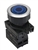 S3PF-P3B2AD...Ø30 FLAT ROUND PUSH BUTTON ASSEMBLY, FLUSH, EXTENDED, ILLUMINATED, SPRING RETURN, BLUE COLOR, TWO NORMALLY OPEN CONTACTS, 1 LED BLOCK 12-24V AC/DC