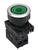 S3PF-P3G2BL...Ø30 FLAT ROUND PUSH BUTTON ASSEMBLY, FLUSH, EXTENDED, ILLUMINATED, SPRING RETURN, GREEN COLOR, TWO NORMALLY CLOSED CONTACTS, 1 LED BLOCK 110-220VAC