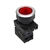 S3PF-P3R2BD...Ø30 FLAT ROUND PUSH BUTTON ASSEMBLY, FLUSH, EXTENDED, ILLUMINATED, SPRING RETURN, RED COLOR, TWO NORMALLY CLOSED CONTACTS, ONE LED BLOCK 12-24V AC/DC