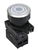 S3PF-P3WABD...Ø30 FLAT ROUND PUSH BUTTON ASSEMBLY, FLUSH, EXTENDED, ILLUMINATED, SPRING RETURN, WHITE COLOR, ONE NORMALLY OPEN & ONE NORMALLY CLOSED CONTACTS, ONE LED BLOCK 12-24V AC/DC