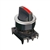 S3SF-S5W...Ø30 SELECTOR SWITCH, STANDARD SHORT LEVER, FLUSH, 3 POSITION SPRING RETURN, TWO-WAY